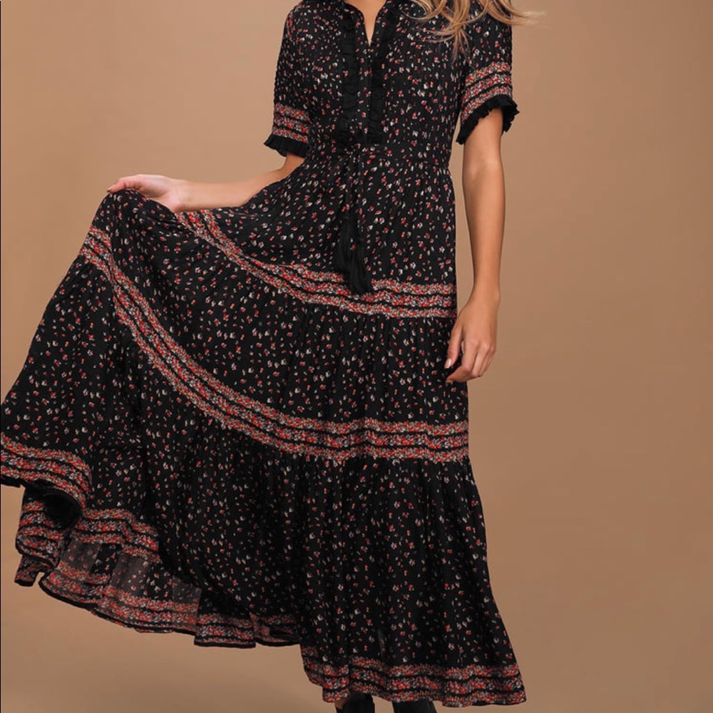BRAND NEW! Free People Women's Rare Feeling Maxi Dress In Black!